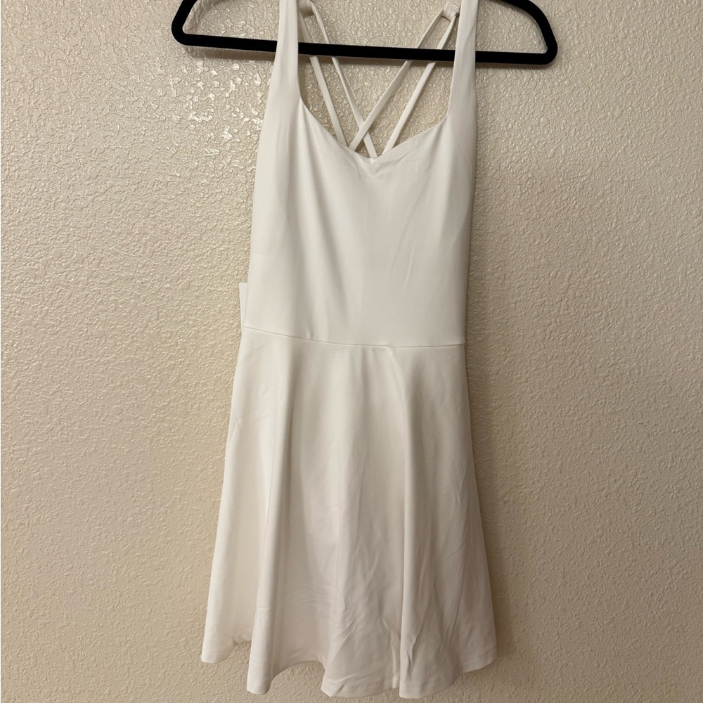 Girlfriend Collective Riley Sweetheart Dress in Ivory